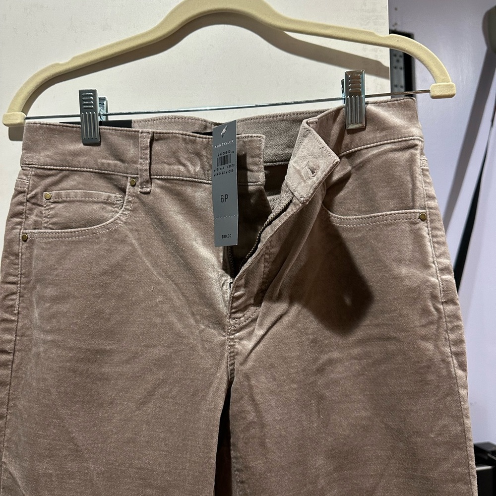 Two pairs of Ann Taylor skinny velvet jeans. Never worn. Tags still on.
